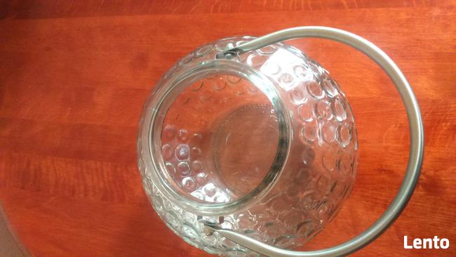 Lampion szklany, świecznik bańka, wazon ,stroik świąteczny