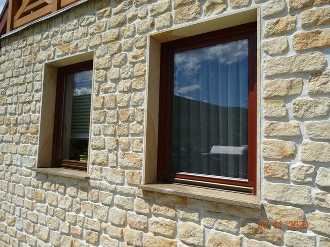 Kamień płytki na dom elewacje ściany domu piaskowiec łupek