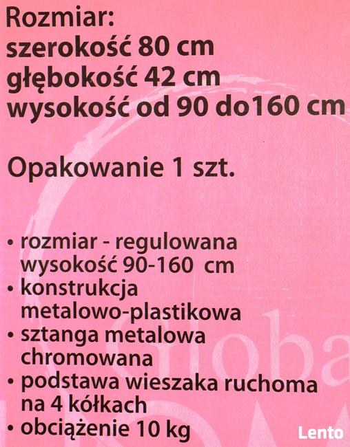 Wieszak podwójny na kółkach wieszak na kółkach
