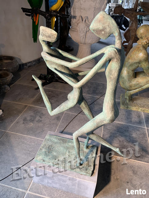 Zakochane Żurawie z brązu ptak symbolizujący szczęście h150