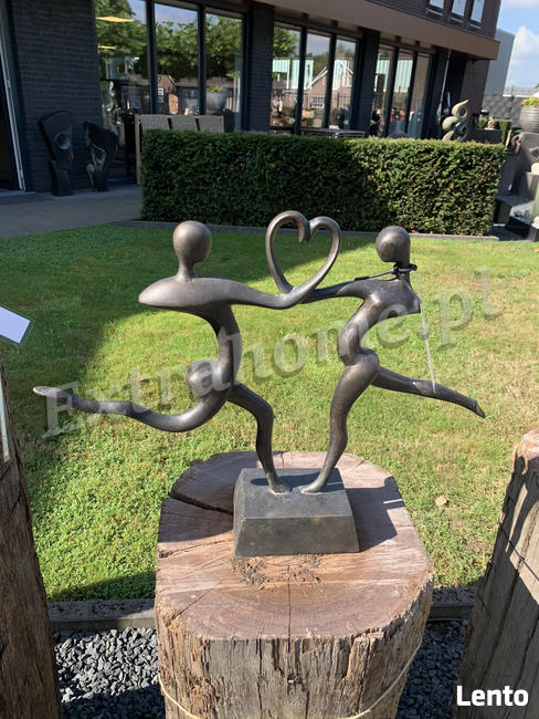 Zakochane Żurawie z brązu ptak symbolizujący szczęście h150