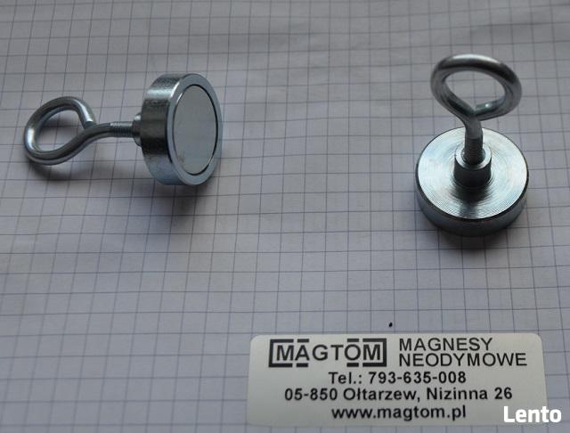 Uchwyt magnetyczny neodymowy z hakiem M4 zamknięty magnes