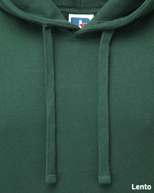 Męska Bluza z kapturem kangurka butelkowa zieleń RUSSELL