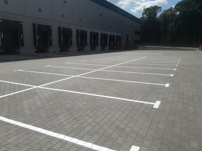 Oznakowanie poziome, malowanie linii, pasów, garaży.