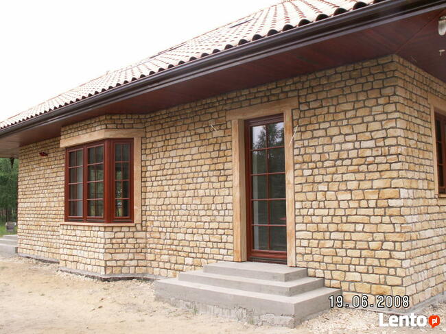 Płytki cegiełka naturalne na dom ściany elewacje domu