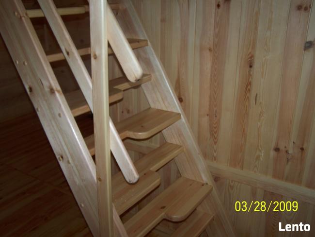 SCHODY KACZE na wysokość 320cm szer. 80 jednobiegowe ażurowe