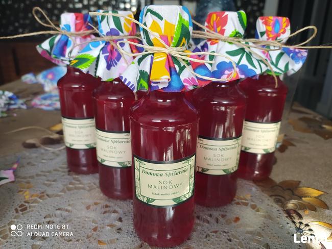 DOMOWE PRZETWORY EKOLOGICZNE - SOK MALINOWY, ŻURAWINA, DŻEMY