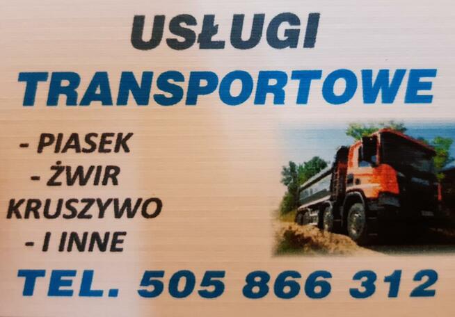 Żwir, piasek, transport