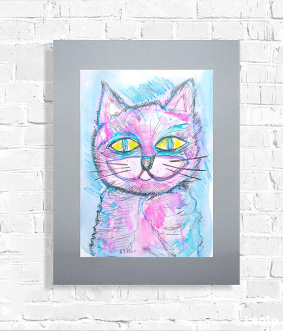kot grafika na ścianę, obraz z kotem