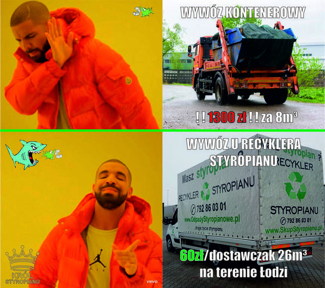 Wywóz odbiór odpadów styropianowych EPS styropianu