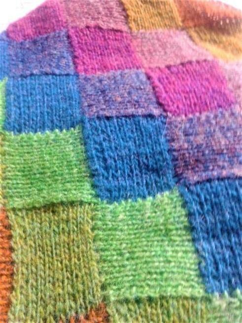 Wełniana, duża chusta: Luna z mackami - na zamówienie