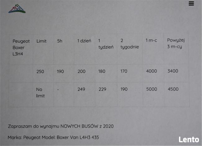 wypożyczalnia nowych busów L4H3