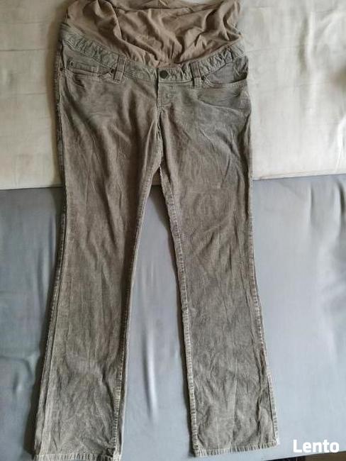 Spodnie, bluzka ciążowe rozmiar 40/42 - jeans, sztruks