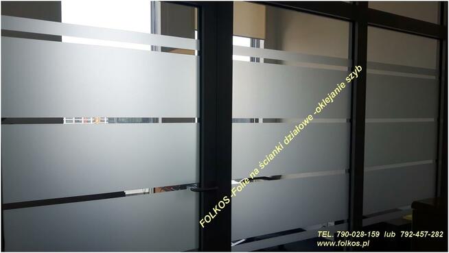 Oklejanie szyb folią Warszawa Folie dekoracyjne matowe Folk