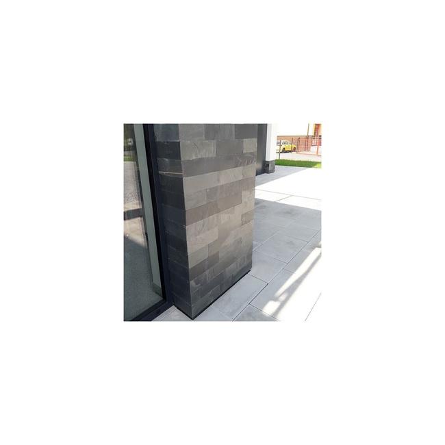Płytki Łupek Czarny Matowy 30x10x0,8-1,3cm