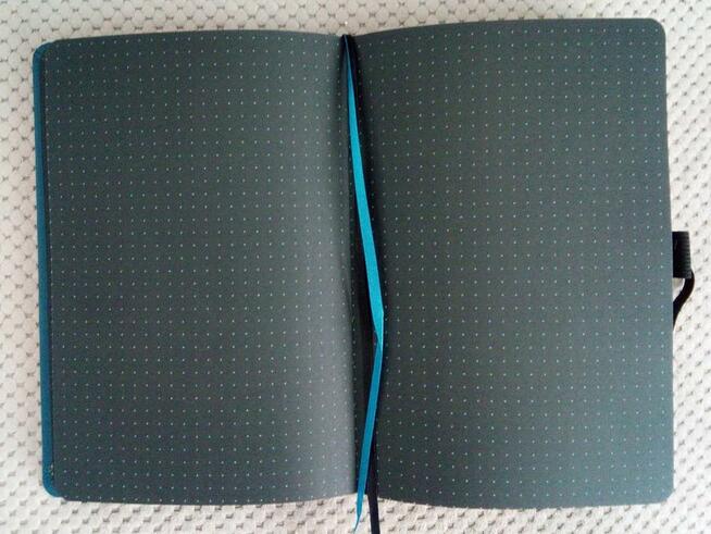 Granatowy organizer Ekskluzywny Bullet journal czarne kartki