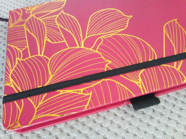 Ekskluzywny Bullet journal organizer czarne kartki gumka