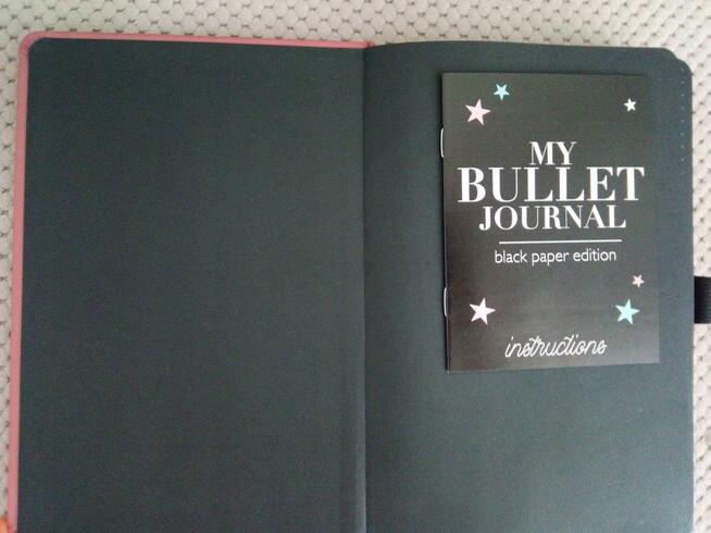 Ekskluzywny organizer czarne kartki Bullet journal BuJo