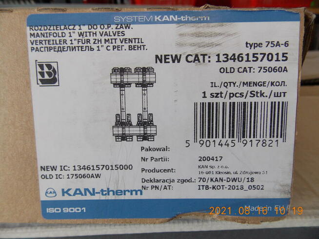 ROZDZIELACZ 1 DO OGRZEWANIA PODŁOGOWEGO 6-OBW.