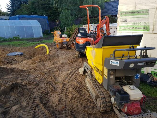 Koparka łańcuchowa, system nawadniania, podcinarka darni.