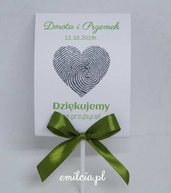 Podziękowania dla Gości Lizaki Ślub Komunia Chrzest Urodziny