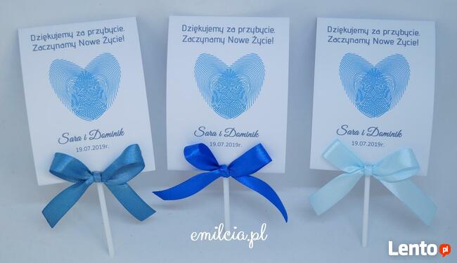 Podziękowania dla Gości Lizaki Ślub Komunia Chrzest Urodziny