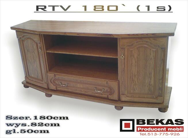 Stylowa Nowa Rtv 121` Dąb Miodowy od Producenta Mebli Bekas