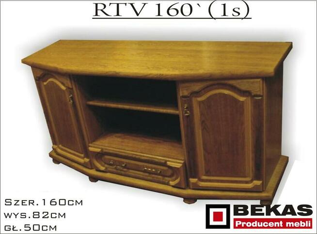 Stylowa Nowa Rtv 121` Dąb Miodowy od Producenta Mebli Bekas