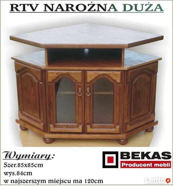 Stylowa Nowa Rtv 121` Dąb Miodowy od Producenta Mebli Bekas