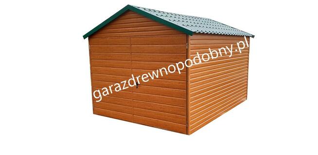 Garaż blaszany drewnopodobny 3x5