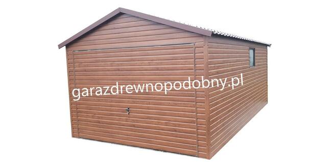 Garaż blaszany drewnopodobny 3x5