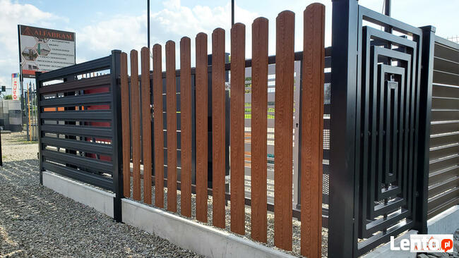 Tanie ogrodzenie metalowe UNICO UN-01, samodzielny montaż