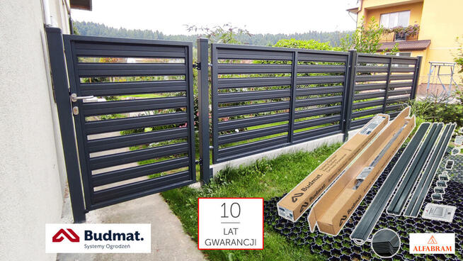 Tanie ogrodzenie metalowe SICURO SI-02, samodzielny montaż