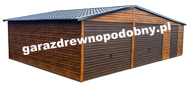 Garaż Blaszany Drewnopodobny 8x6