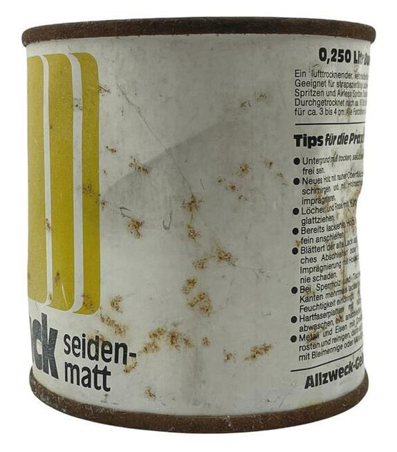 Stara niemiecka puszka lakieru pełna RFN UNIKAT