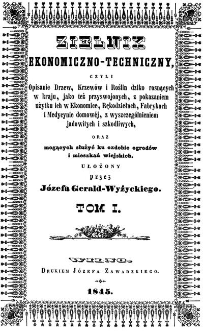 Józef Gerald Wyżycki - ZIELNIK Ekonomiczno Techniczny T1 T2