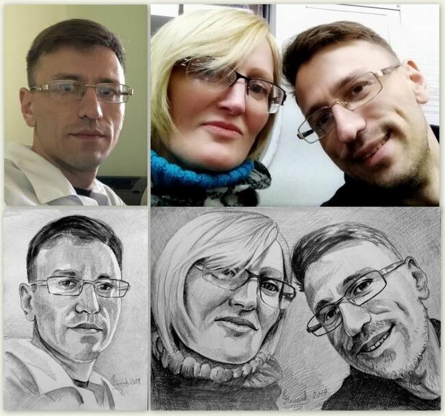 Portret/Karykatura/Obraz na żywo i ze zdjęcia