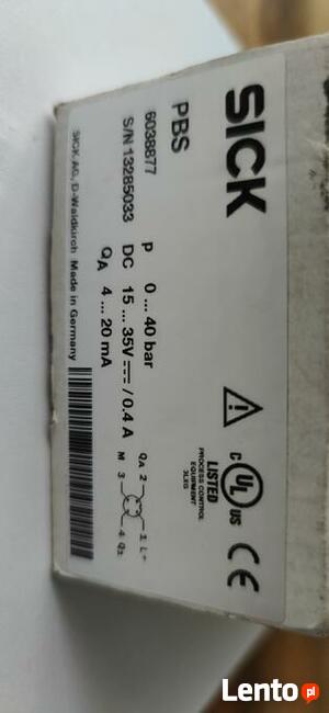 Sygnalizator ciśnienia SICK PBS - 0-40 bar