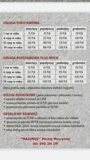 Opieka nad grobami sprzątanie grobów
