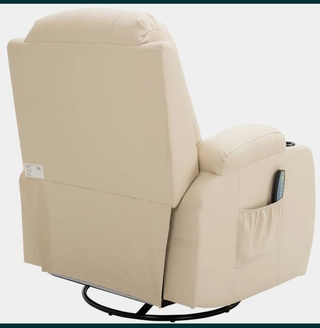 Fotel z masażem z funkcją podgrzewania i kołysania