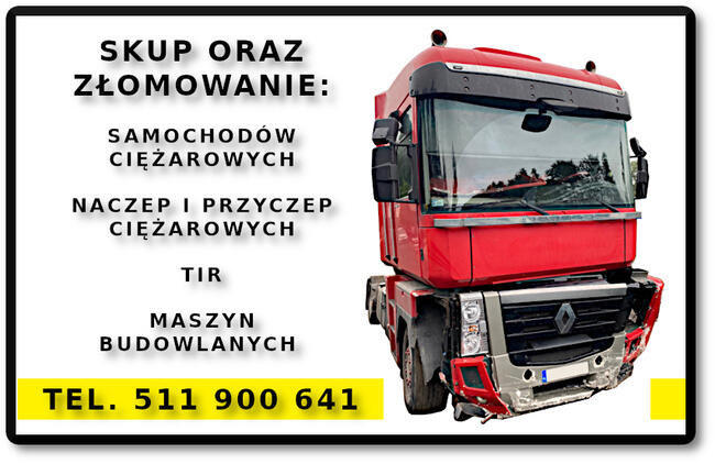 ZŁOMOWANIE PRZYCZEP SAMOCHODOWYCH SKUP PRZYCZEP CIĘŻAROWYCH