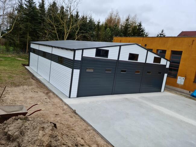 Garaż blaszany trzystanowiskowy 10x12 m blaszak hala wiata