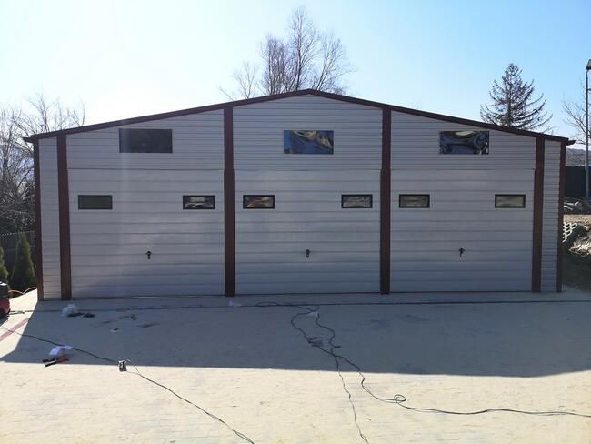 Garaż blaszany trzystanowiskowy 10x12 m blaszak hala wiata