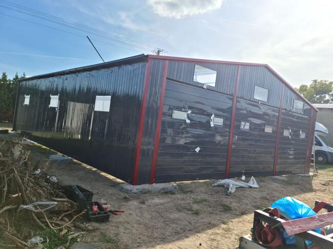 Garaż blaszany trzystanowiskowy 10x12 m blaszak hala wiata
