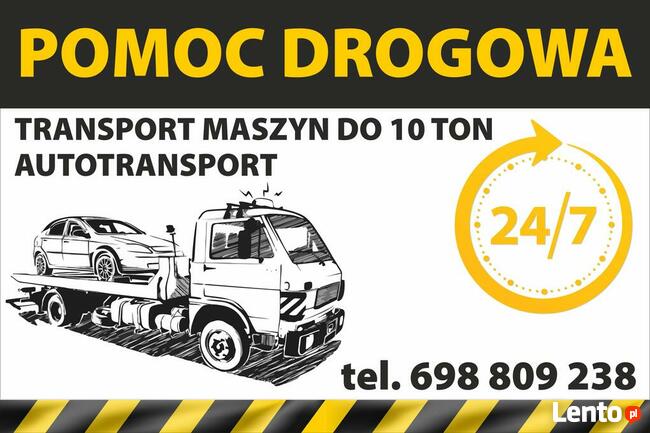 Transport maszyn rolniczych, laweta do 10 ton