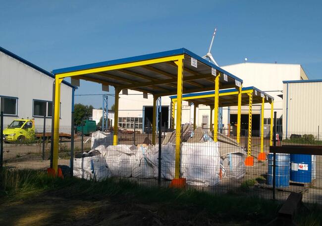 Wiata przemysłowa na odpady niebezpieczne 6x4m