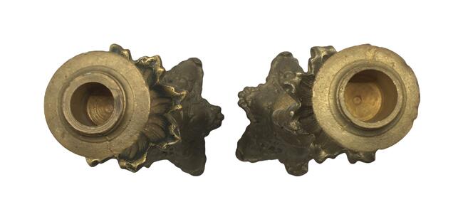 Stare mosiężne świeczniki - komplet