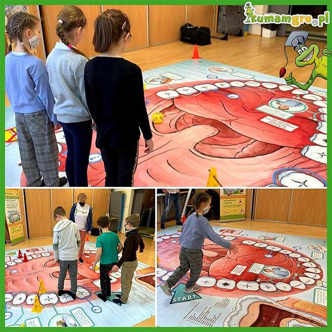 ZDROWE ZĘBY gra XXL dla DZIECI gra integracyjna do skakania