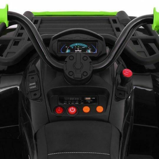 Quad Terenowy XL ATV, 24V do 45 kg Czarno Zielony