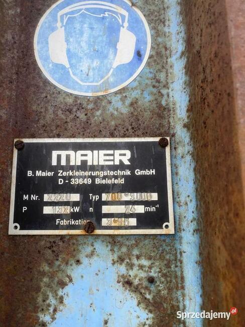 Niszczarka, kruszarka, rozdrabniacz młyn Maier do odpadów